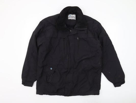 Mens UK Size M Voyager Industries Black Parka Coat
