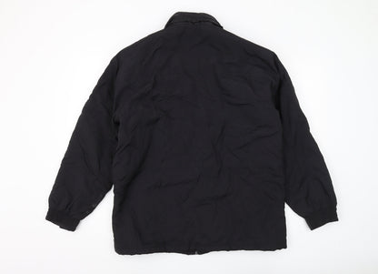 Mens UK Size M Voyager Industries Black Parka Coat