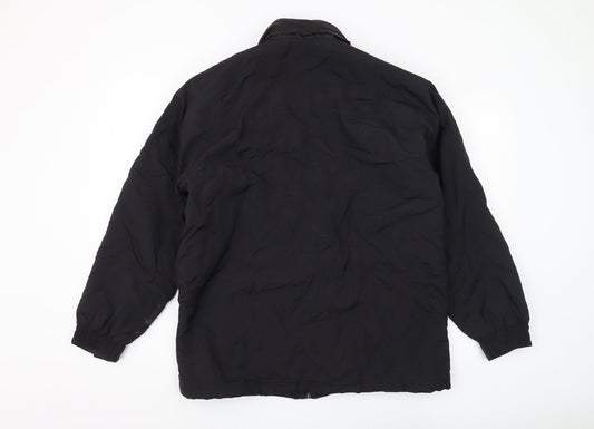 Mens UK Size M Voyager Industries Black Parka Coat
