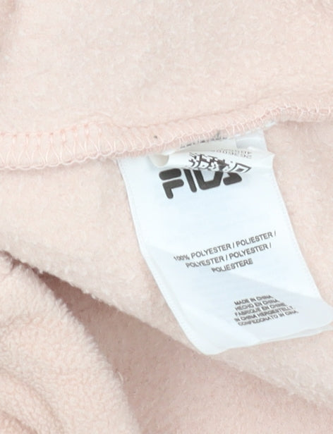 FILA Women's Pink Pullover Hoodie, Size M, Cozy Casual Wear
