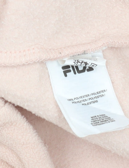 FILA Women's Pink Pullover Hoodie, Size M, Cozy Casual Wear