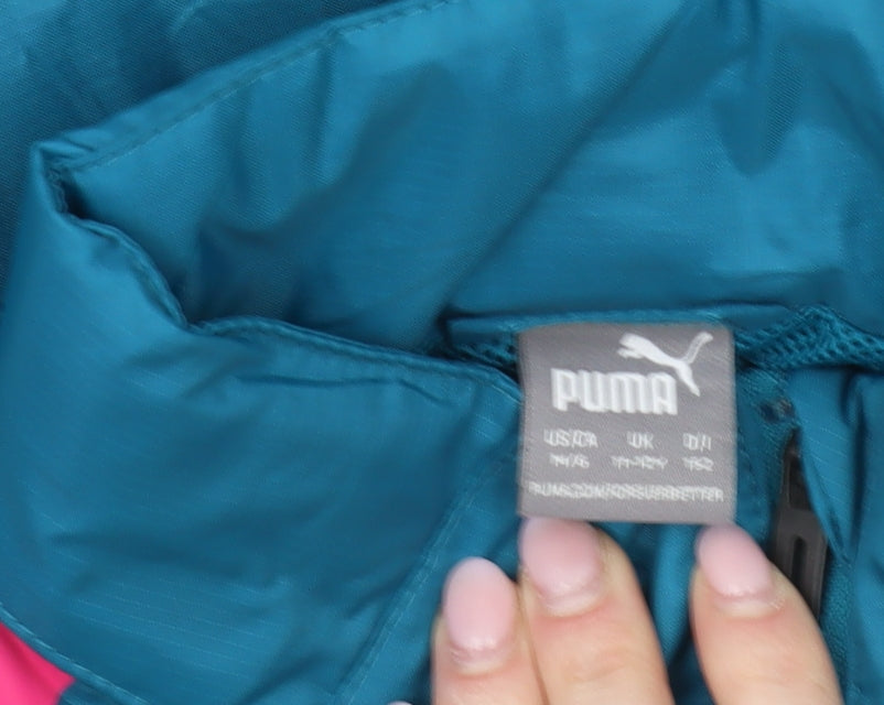 Puma Boys Blue Track Jacket M - Lightweight Full Zip