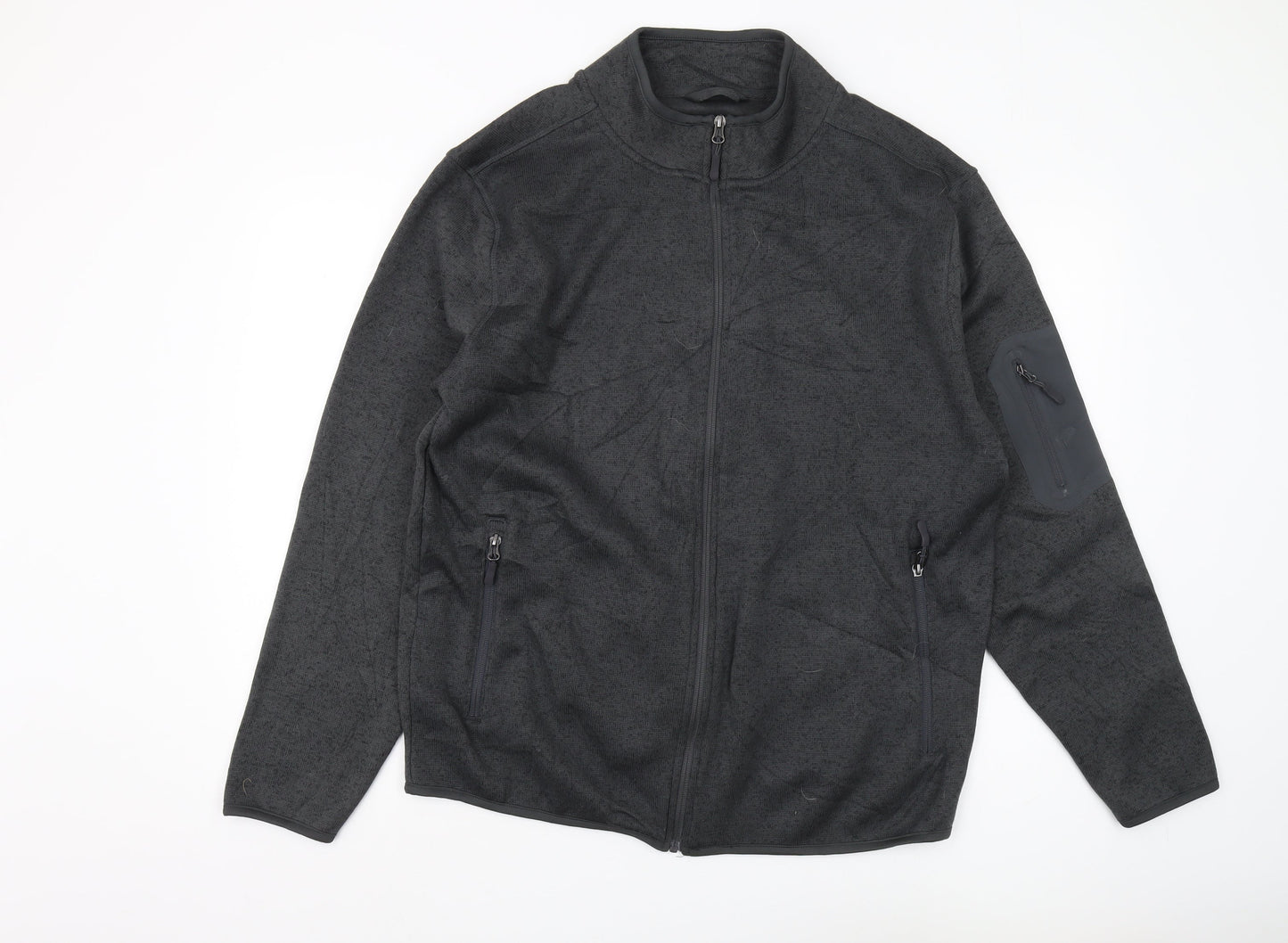 Mens UK Size XL Crane Black Full Zip Sweatshirt