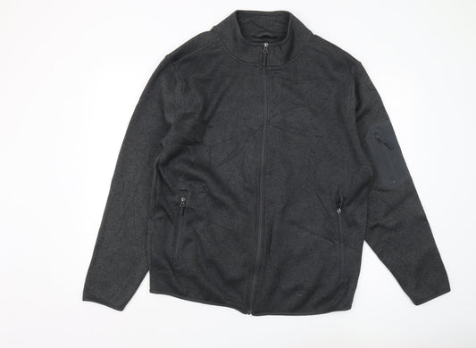 Mens UK Size XL Crane Black Full Zip Sweatshirt