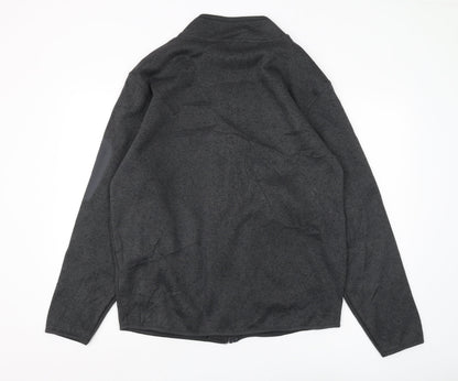 Mens UK Size XL Crane Black Full Zip Sweatshirt