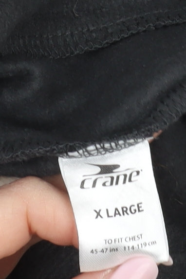 Mens UK Size XL Crane Black Full Zip Sweatshirt