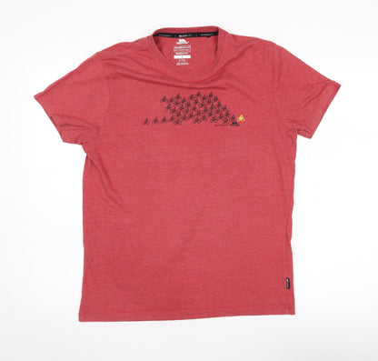 Trespass Men's Red Bicycle Graphic Sports Tee S