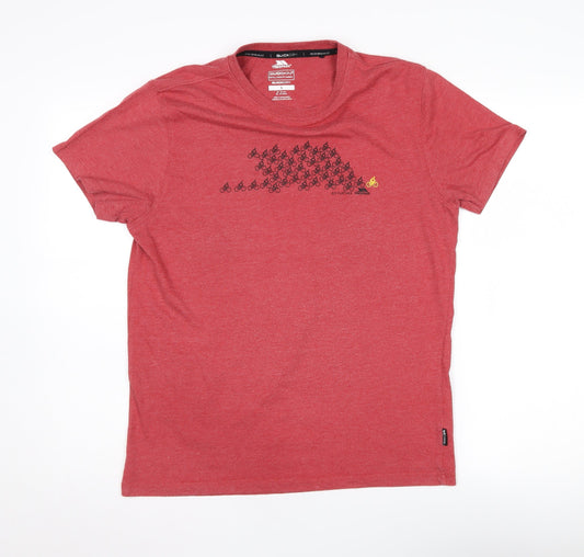 Trespass Men's Red Bicycle Graphic Sports Tee S