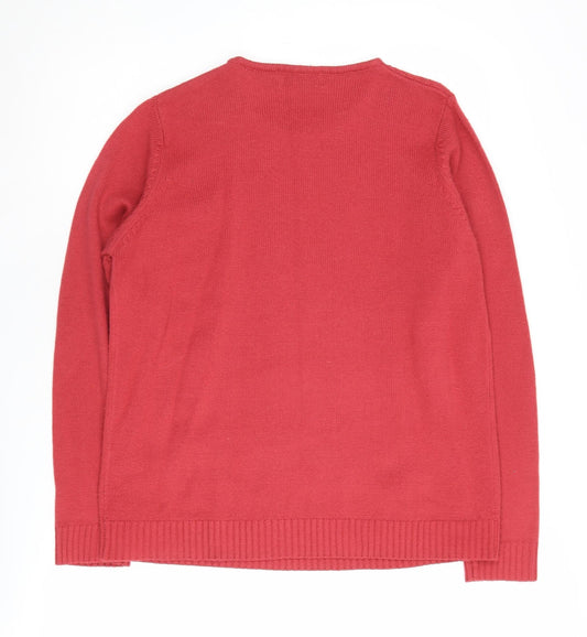 Honor Millburn Women's Red Cable-Knit Jumper M