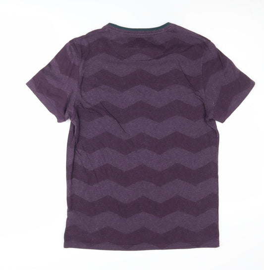 Ted Baker Men's Purple Geometric T-Shirt, Size M