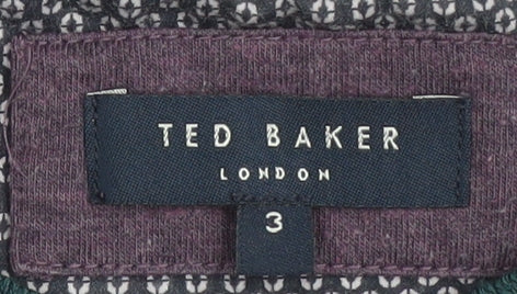 Ted Baker Men's Purple Geometric T-Shirt, Size M