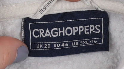 Craghoppers Women's White 1/2 Zip Pullover Sweatshirt - Size 20