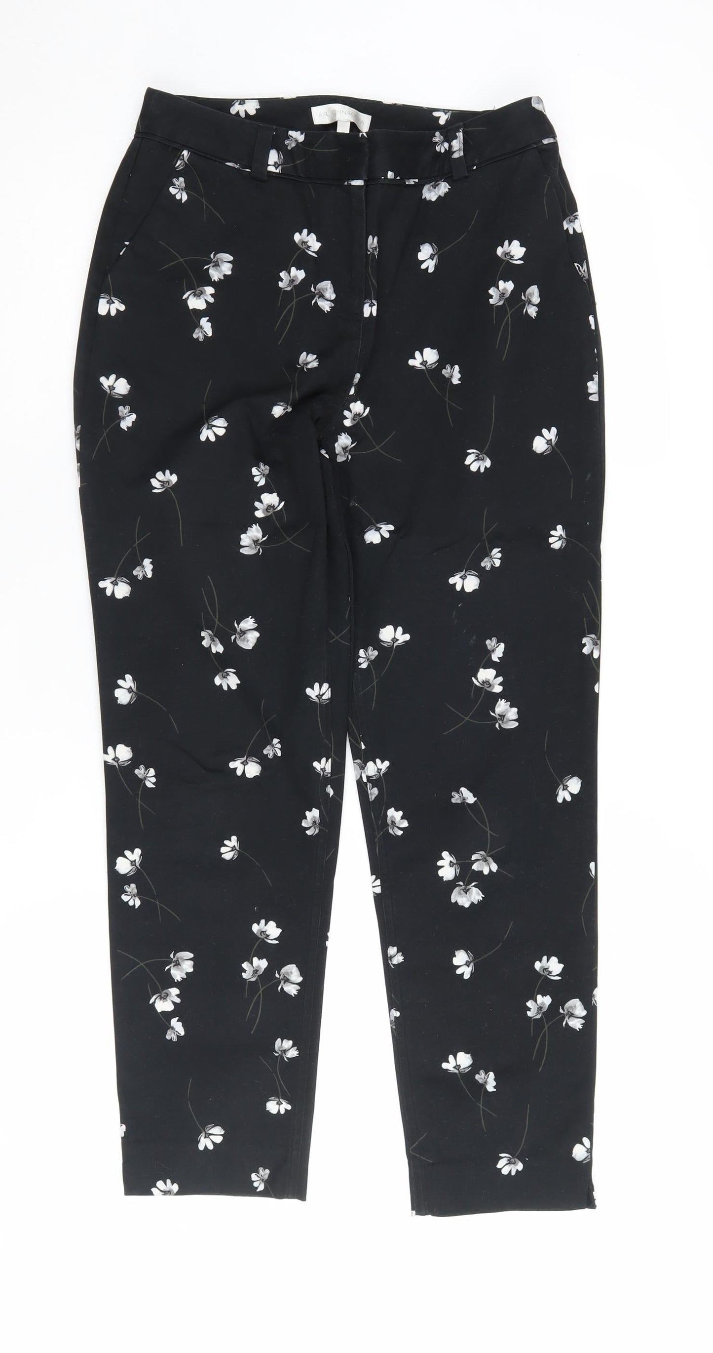 Womens UK Size 10 RJR John Rocha Slim Fit Straight Black Trousers