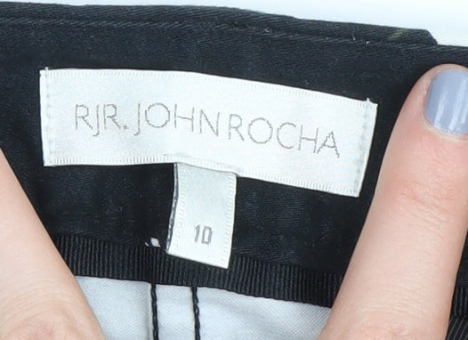 Womens UK Size 10 RJR John Rocha Slim Fit Straight Black Trousers