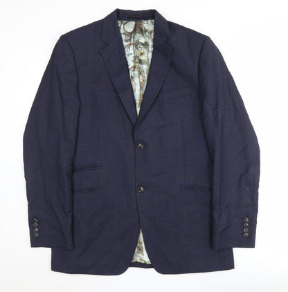 Mens UK Size 40 Ted Baker Regular Blue Suit Jacket