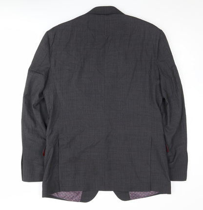 Mens UK Size 40 T.M.Lewin Regular Grey Suit Jacket