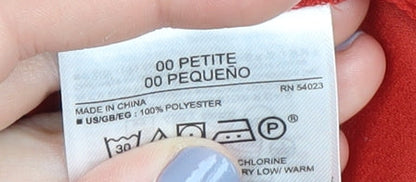 Banana Republic Women's Red Shift Dress 00P Petite