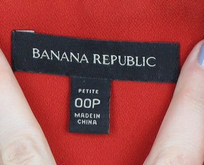 Banana Republic Women's Red Shift Dress 00P Petite