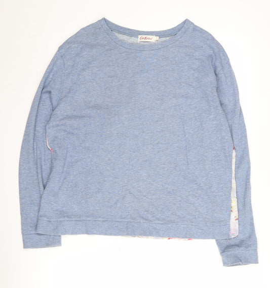 Cath Kidston Women's Blue Floral Pullover Jumper Size S