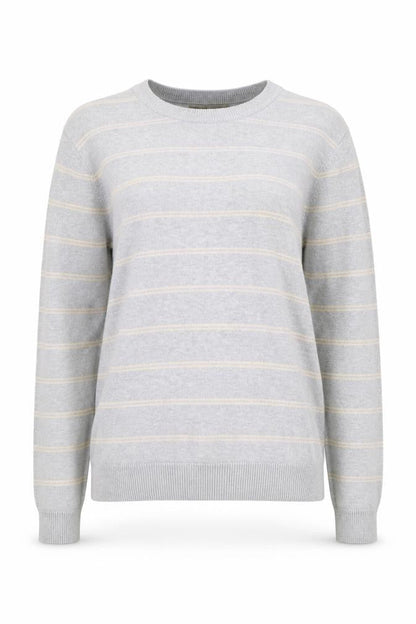 Soul Cal Women's Grey Striped Pullover Medium