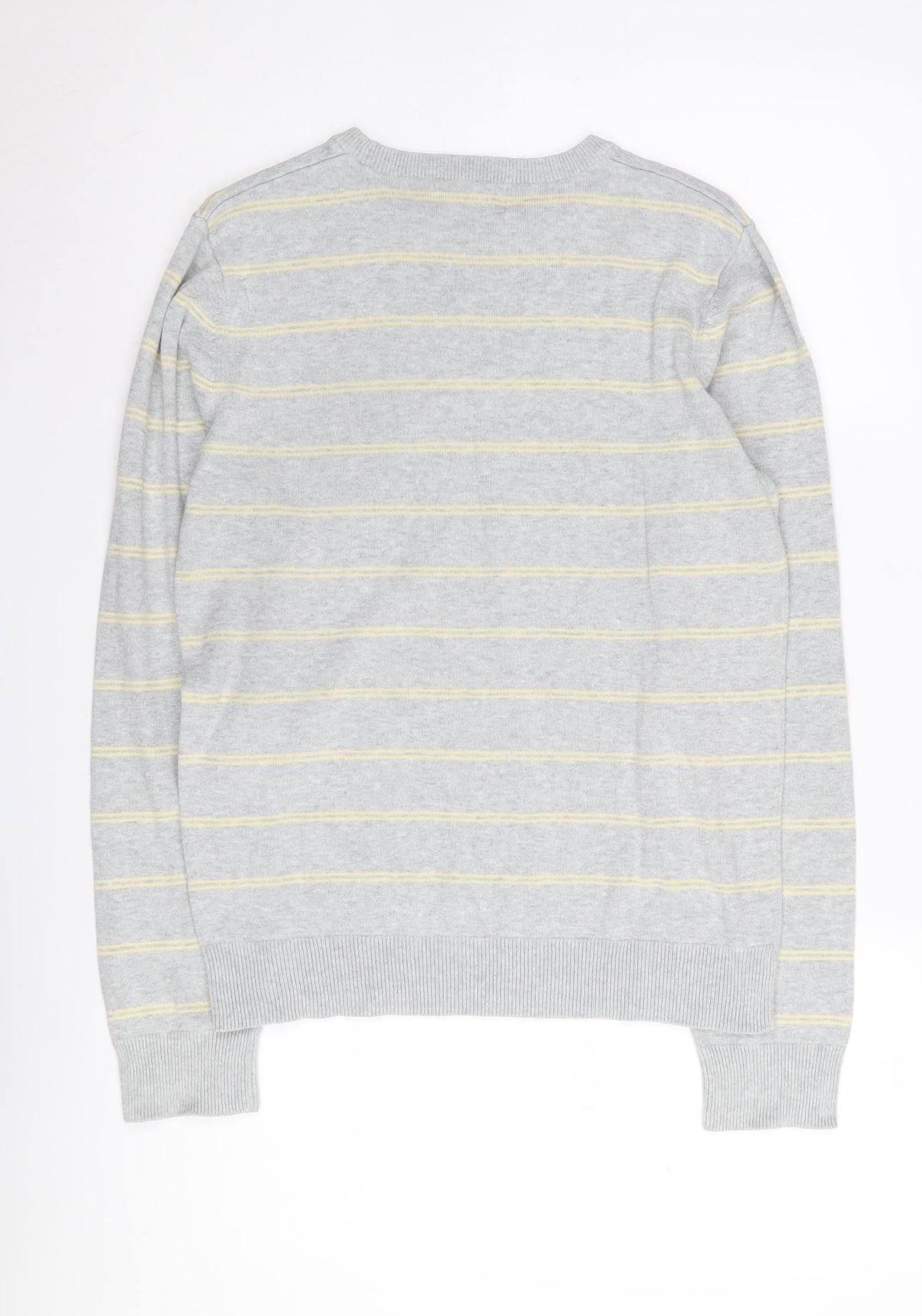 Soul Cal Women's Grey Striped Pullover Medium
