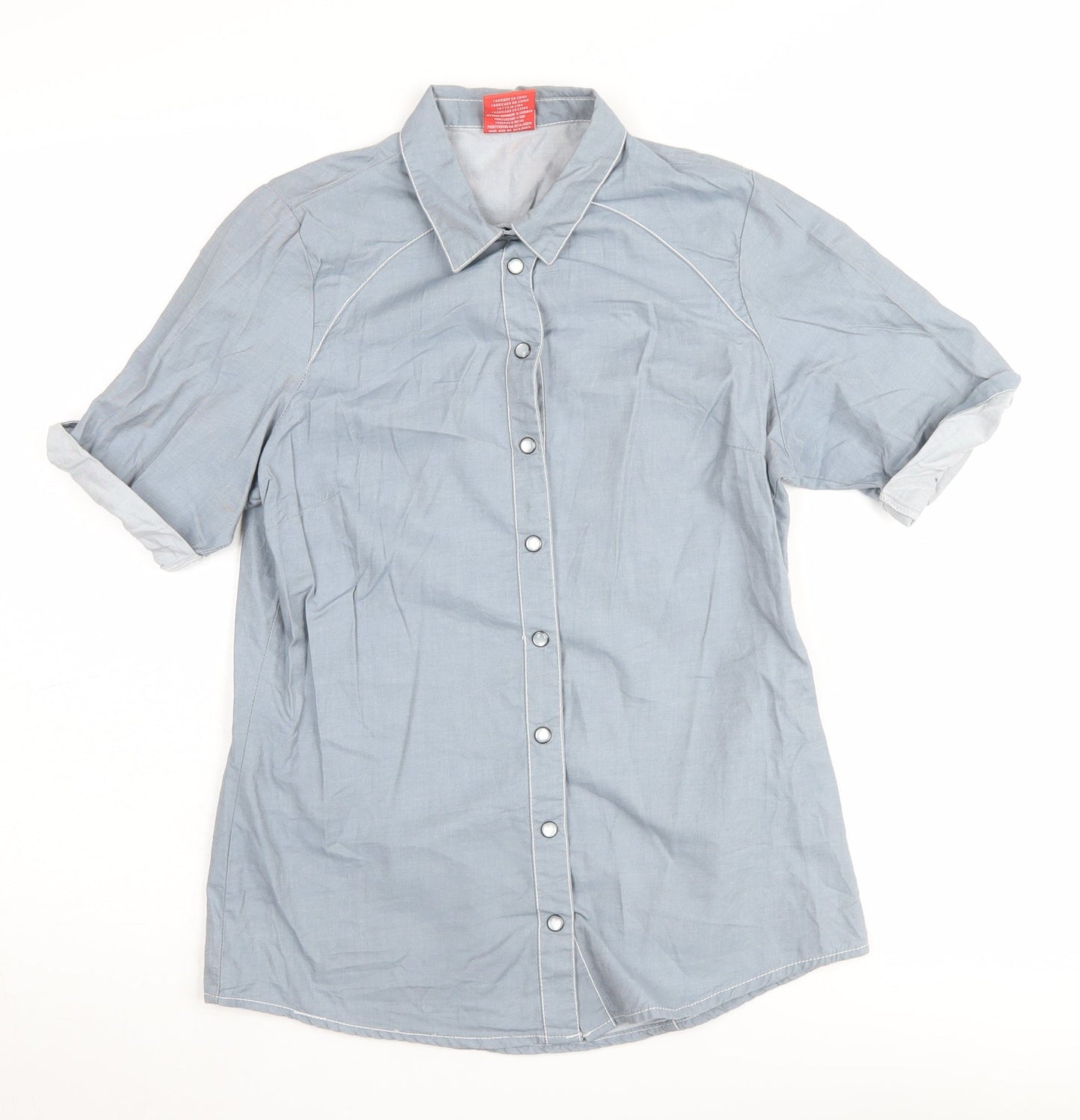 Womens UK Size S Trespass Grey Basic Button-Up