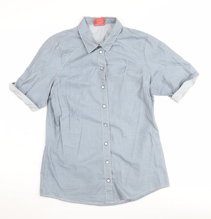 Womens UK Size S Trespass Grey Basic Button-Up