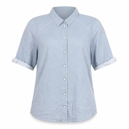 Womens UK Size S Trespass Grey Basic Button-Up