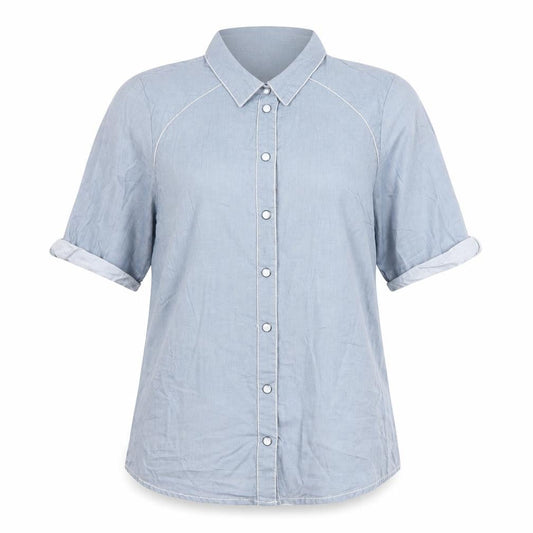 Womens UK Size S Trespass Grey Basic Button-Up