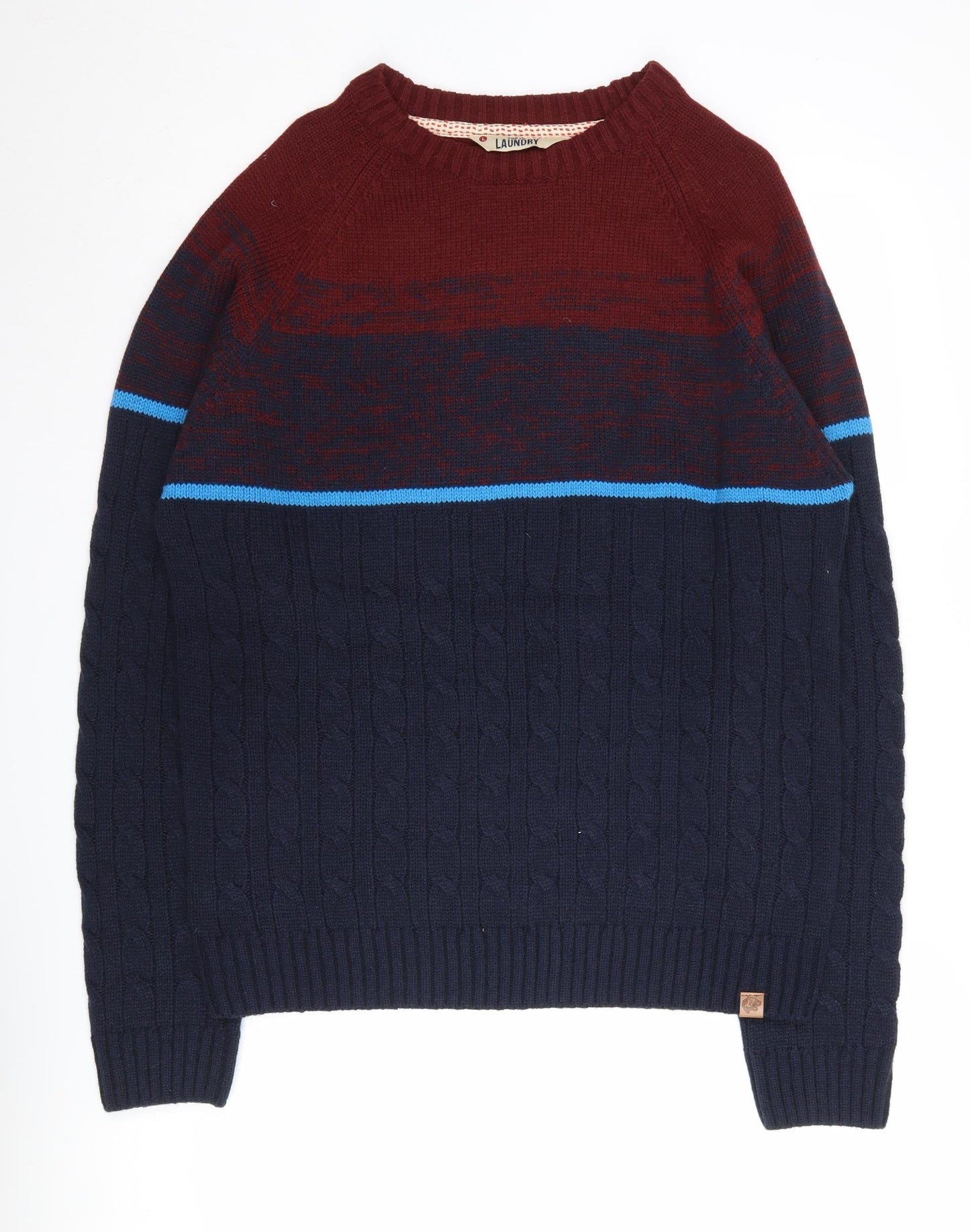 Tokyo Laundry Men's Multicoloured Cable-Knit Jumper L