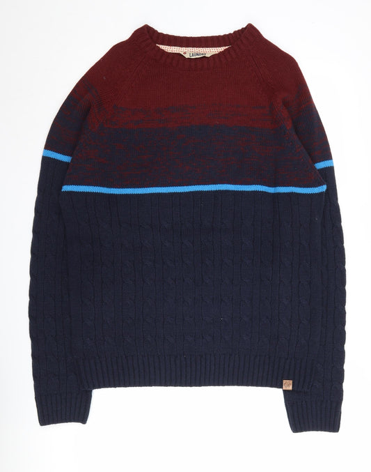Tokyo Laundry Men's Multicoloured Cable-Knit Jumper L