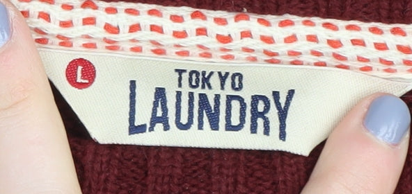 Tokyo Laundry Men's Multicoloured Cable-Knit Jumper L