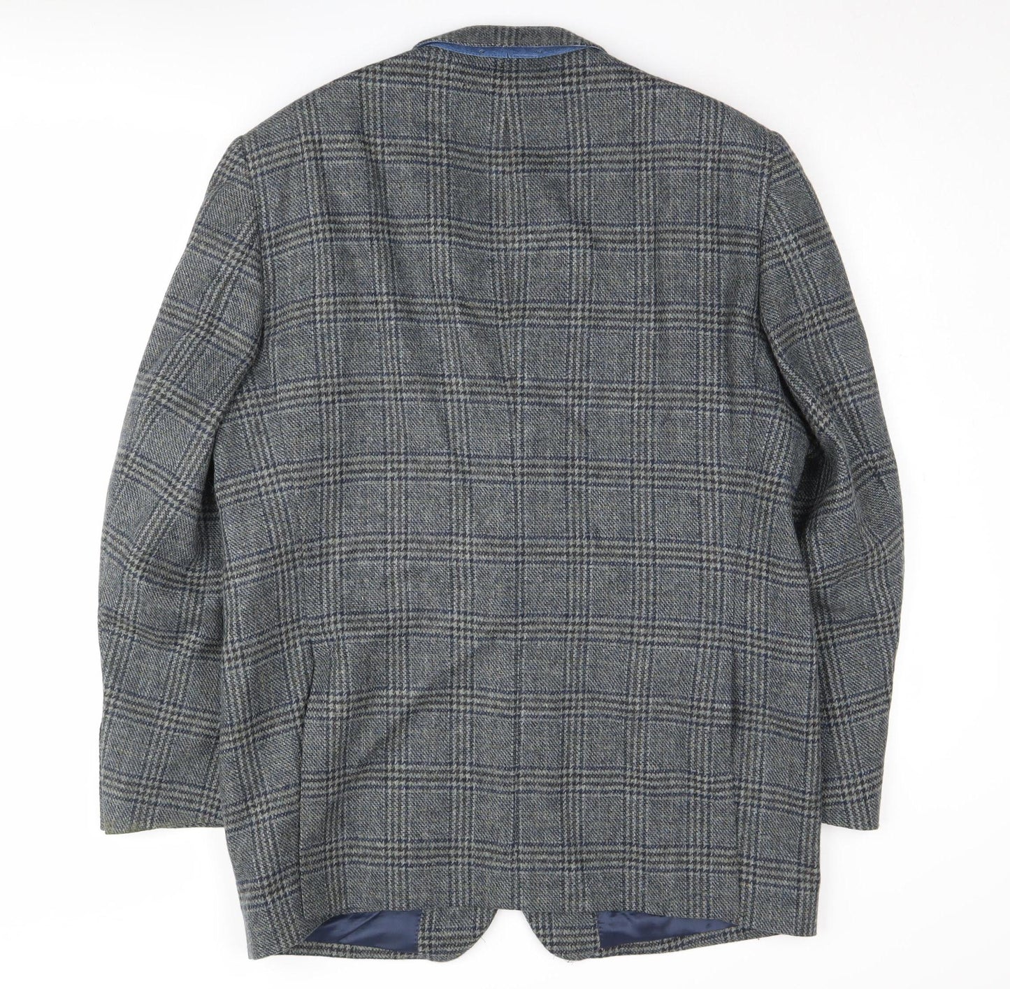 Austin Reed Men's Grey Plaid Wool Blazer 44R