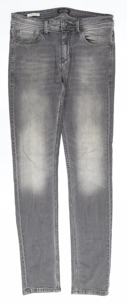 Jack & Jones Men’s Grey Skinny Jeans, Size 30, Slim Fit