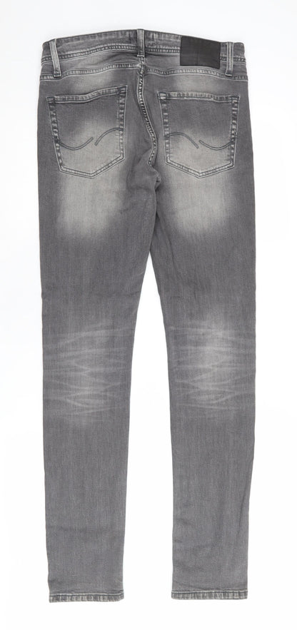 Jack & Jones Men’s Grey Skinny Jeans, Size 30, Slim Fit