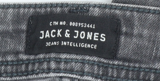 Jack & Jones Men’s Grey Skinny Jeans, Size 30, Slim Fit