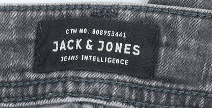 Jack & Jones Men’s Grey Skinny Jeans, Size 30, Slim Fit