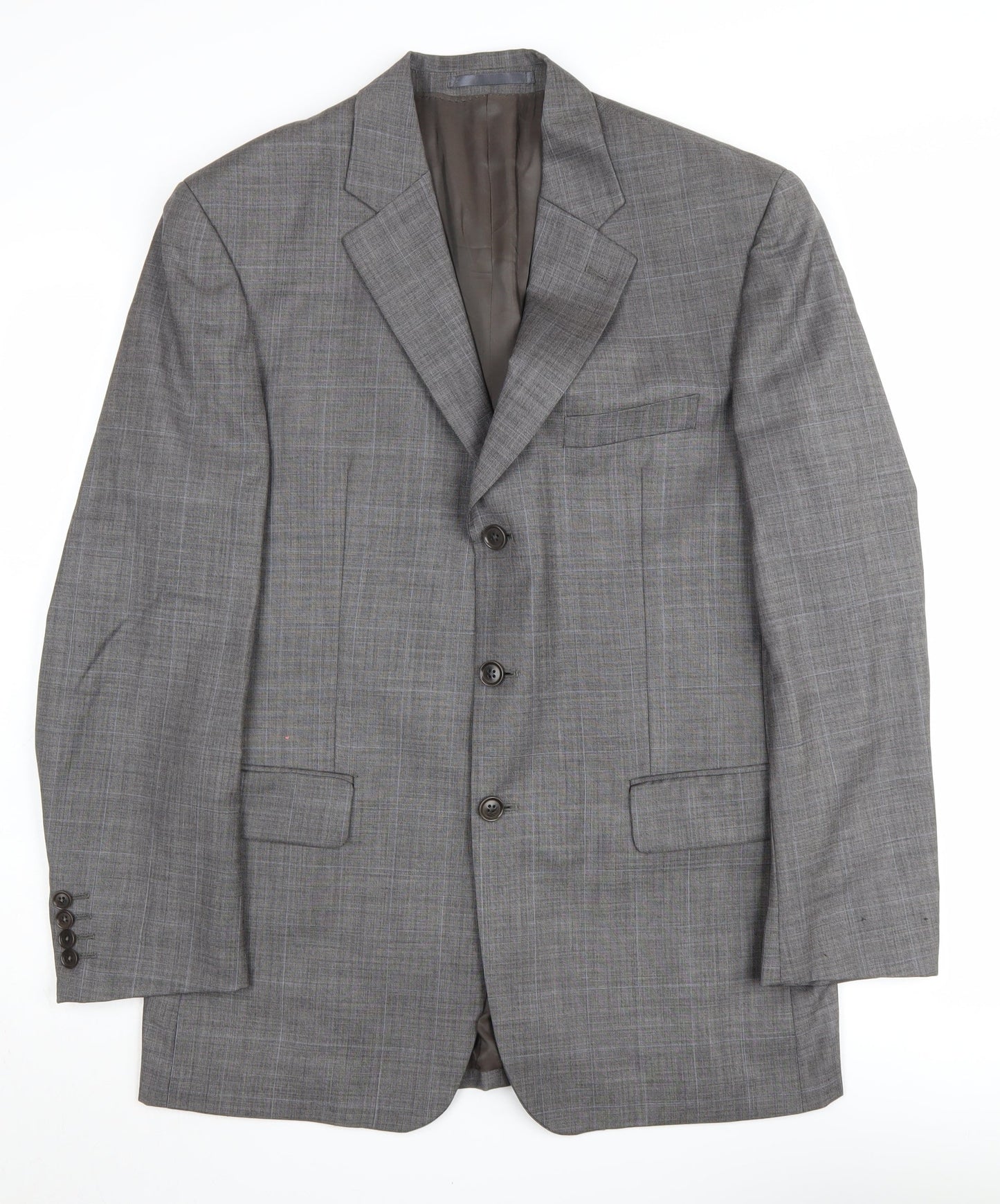 Austin Reed Men's Grey Check Blazer 40R Wool
