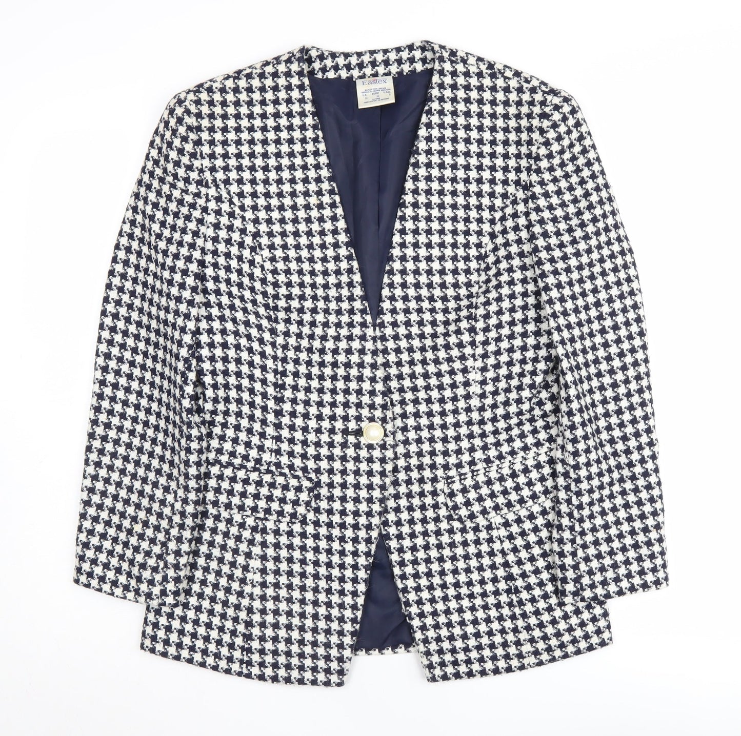 Eastex Women's Houndstooth Blazer - Size 10, Multicoloured