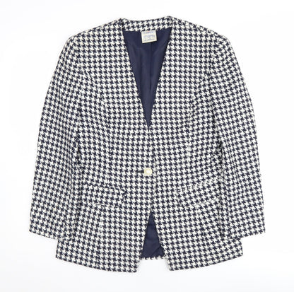 Eastex Women's Houndstooth Blazer - Size 10, Multicoloured