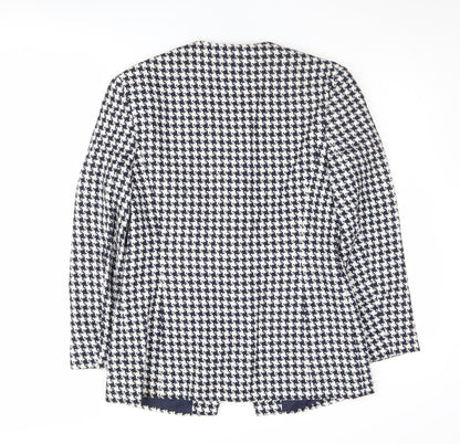 Eastex Women's Houndstooth Blazer - Size 10, Multicoloured