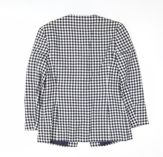 Eastex Women's Houndstooth Blazer - Size 10, Multicoloured