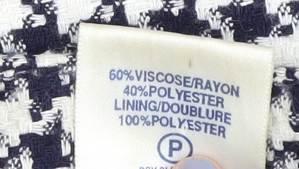 Eastex Women's Houndstooth Blazer - Size 10, Multicoloured