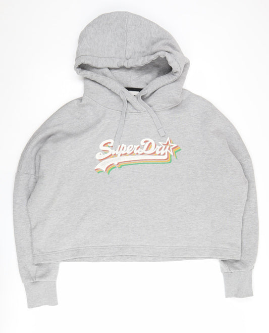 Superdry Women's Grey Pullover Hoodie Size 18 Casual