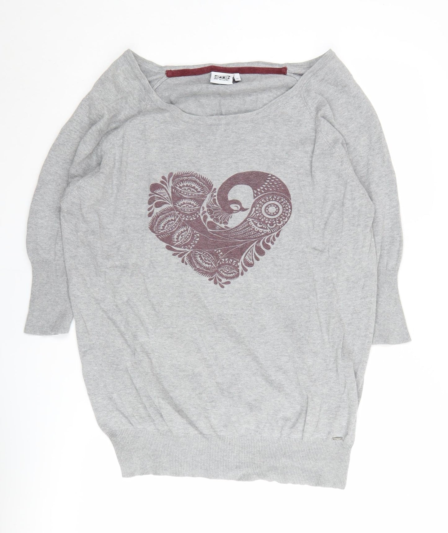 Womens UK Size 12 Animal Grey Pullover Jumper