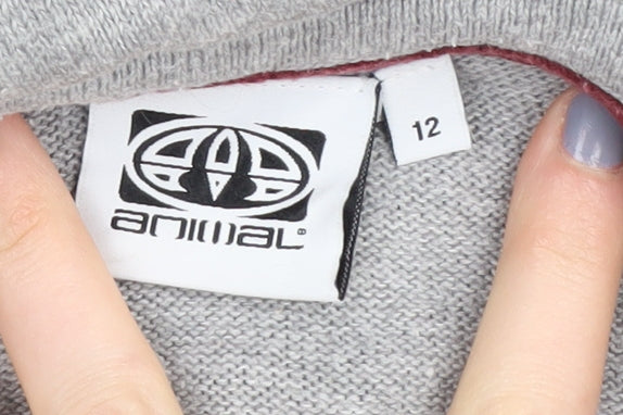 Womens UK Size 12 Animal Grey Pullover Jumper