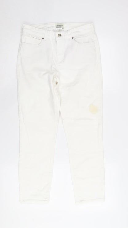 Womens UK Size 8 White Stuff Regular Fit Straight White Jeans