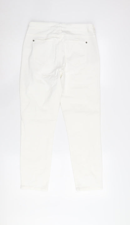Womens UK Size 8 White Stuff Regular Fit Straight White Jeans