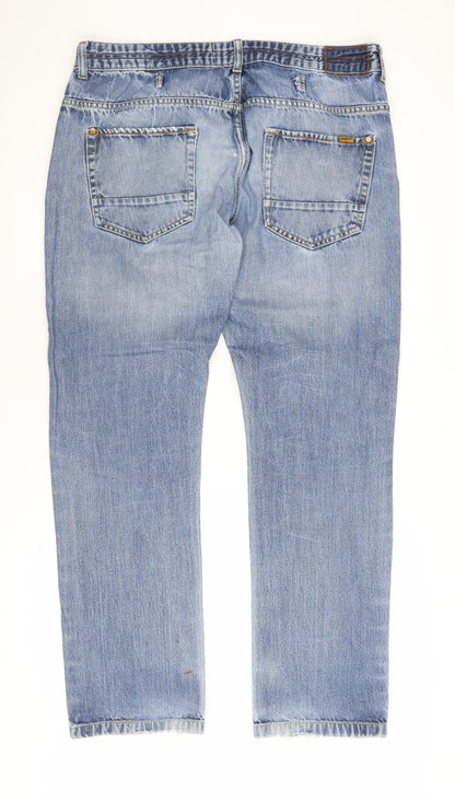 Mens UK Size 36 Sonneti Regular Fit Straight Blue Jeans