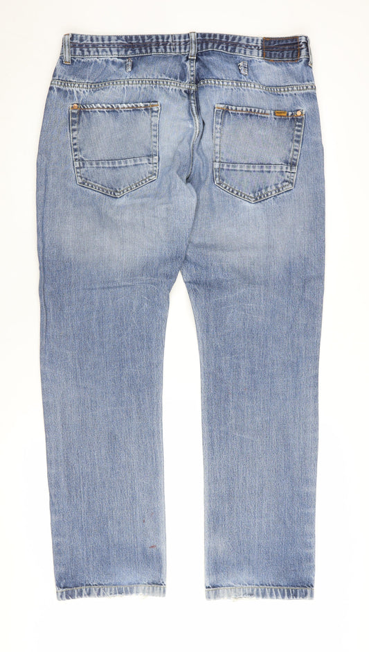 Mens UK Size 36 Sonneti Regular Fit Straight Blue Jeans